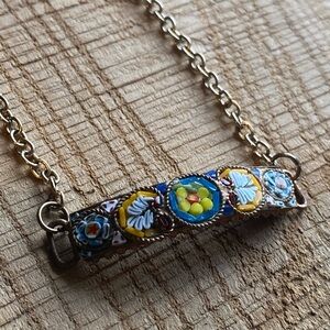 Gold and Multicolor Mosaic Necklace